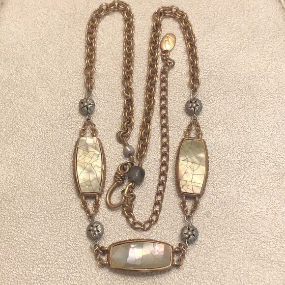 Liz Claiborne | Abalone Necklace | 17” Adjustable - Picture 3 of 4